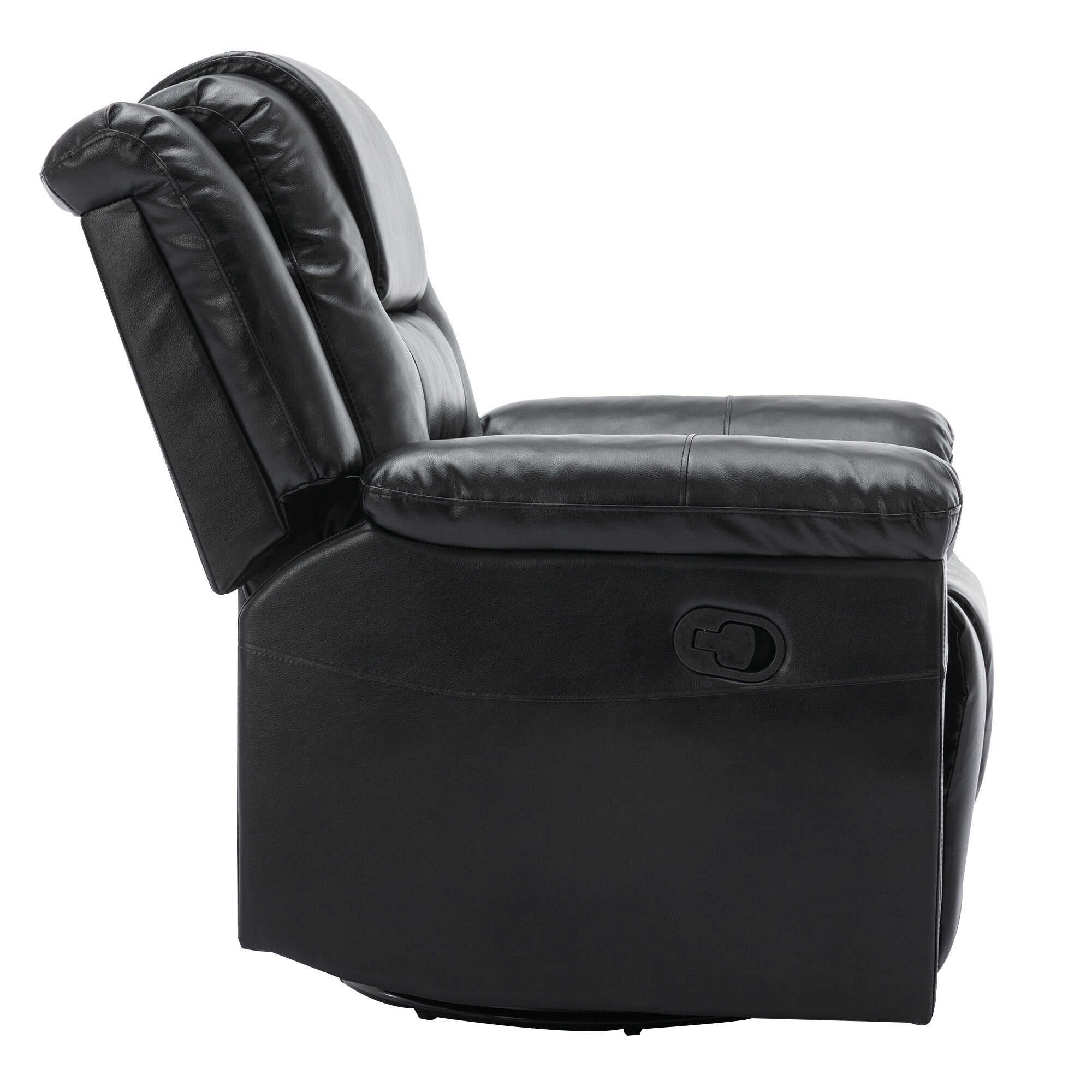 Fauteuil inclinable pivotant manuel pour home cinéma moderne, fauteuil à bascule simple avec accoudoirs larges et coussins imperméables