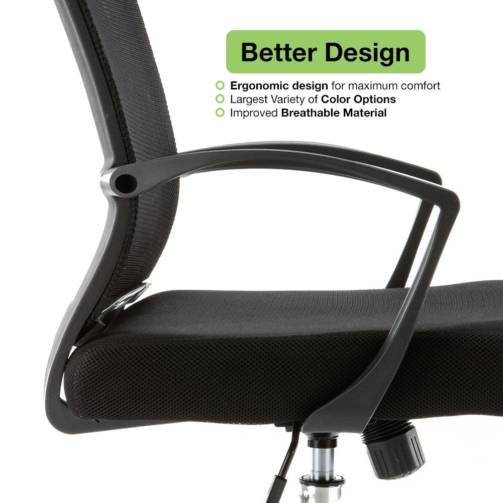 Chaise de bureau à dossier moyen Zuna de Modern Home