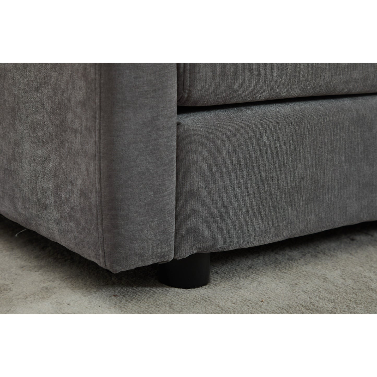 Canapé modulable 3 places en L moderne avec pouf amovible pour salon et appartement