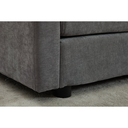 Canapé modulable 3 places en L moderne avec pouf amovible pour salon et appartement