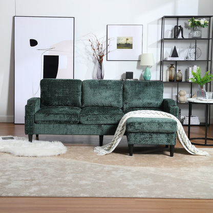 Canapé modulaire moderne en forme de L, 3 places, avec rangement, pouf, oreillers, porte-gobelets, poches latérales