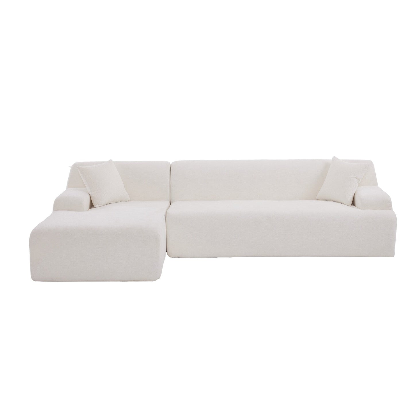Canapé sectionnel moderne en forme de L, 2 pièces, avec assise profonde, idéal pour le salon