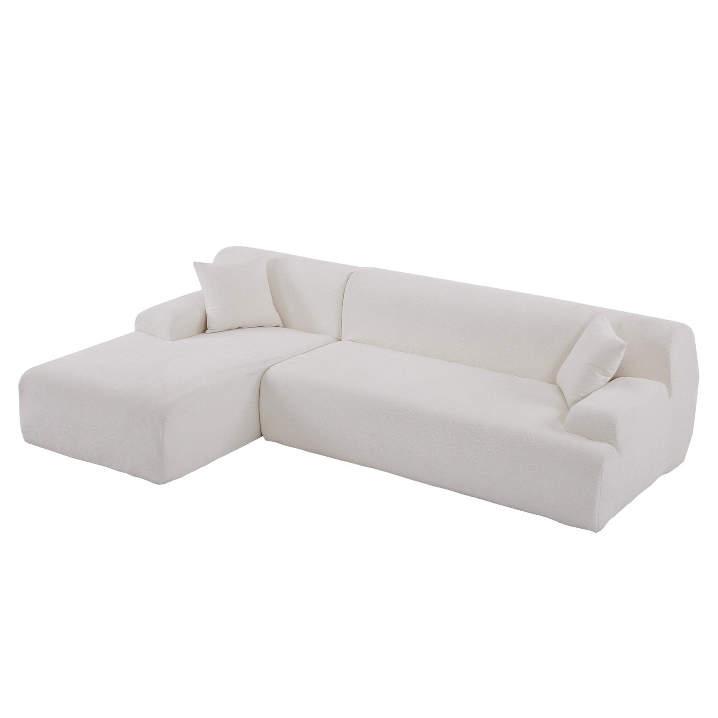 Canapé sectionnel moderne en forme de L, 2 pièces, avec assise profonde, idéal pour le salon