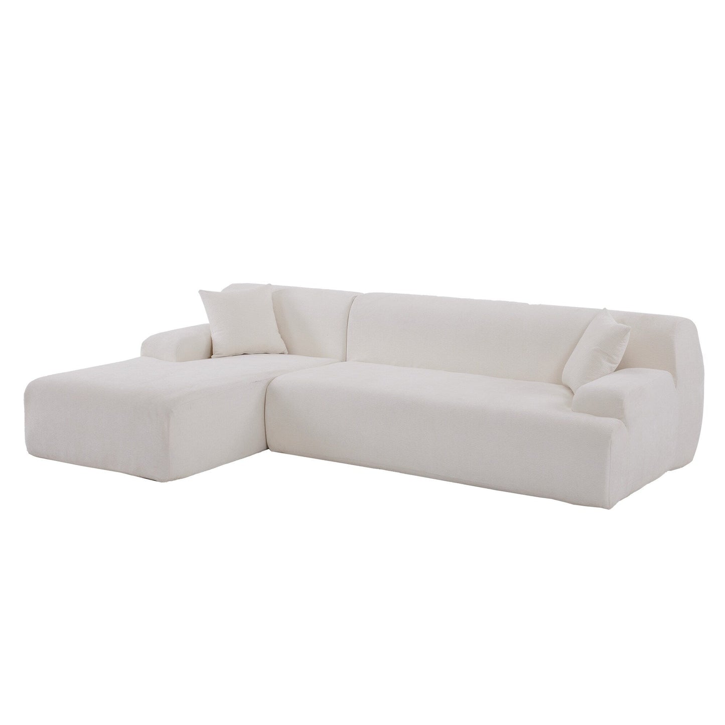 Canapé sectionnel moderne en forme de L, 2 pièces, avec assise profonde, idéal pour le salon