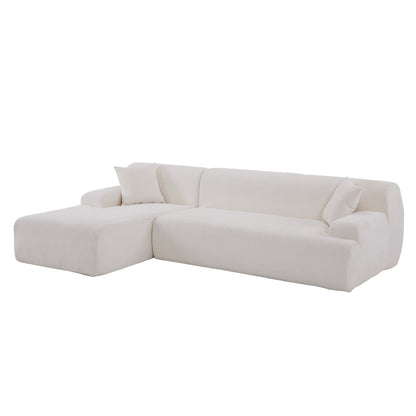Canapé sectionnel moderne en forme de L, 2 pièces, avec assise profonde, idéal pour le salon