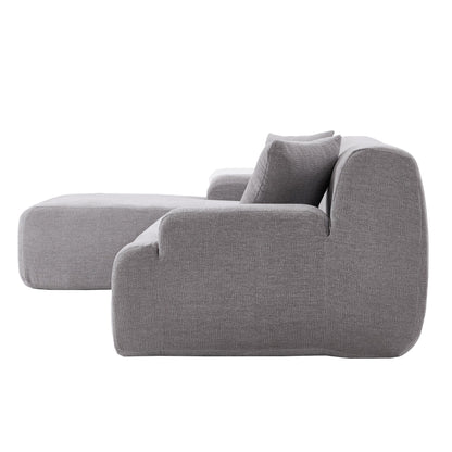 Canapé sectionnel moderne en forme de L, 2 pièces, avec assise profonde, idéal pour le salon