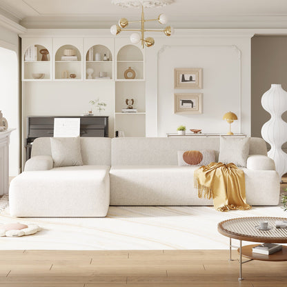 Canapé sectionnel moderne en forme de L, 2 pièces, avec assise profonde, idéal pour le salon