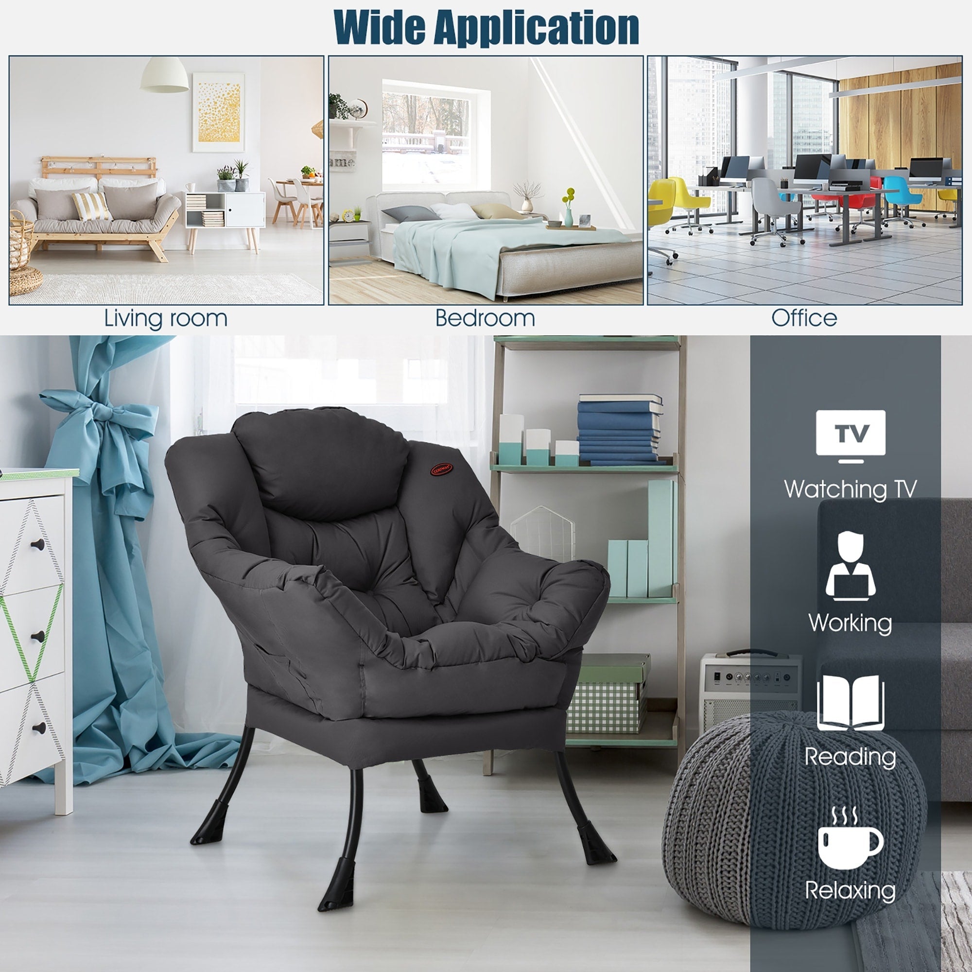 Fauteuil d'appoint moderne pour salon, canapé simple