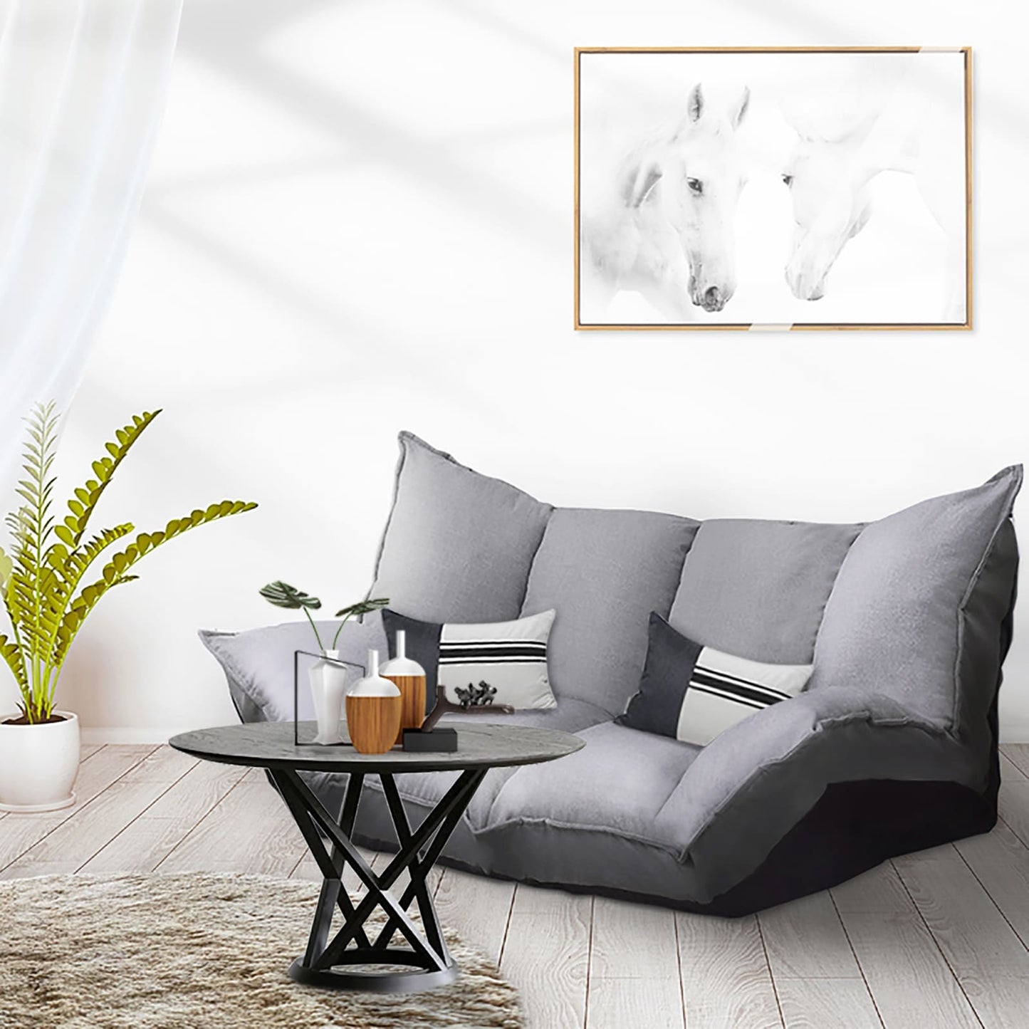 Canapé-lit moderne et confortable avec futons mignons et réglables