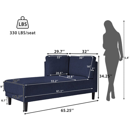 Fauteuil d'angle moderne en lin par Harper&amp;Bright Designs