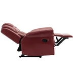 Fauteuil inclinable manuel moderne pour home cinéma avec bande lumineuse LED, dossier réglable et repose-pieds pour salon ou chambre