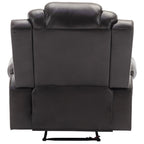 Fauteuil inclinable manuel moderne pour home cinéma avec bande lumineuse LED, dossier réglable et repose-pieds pour salon ou chambre