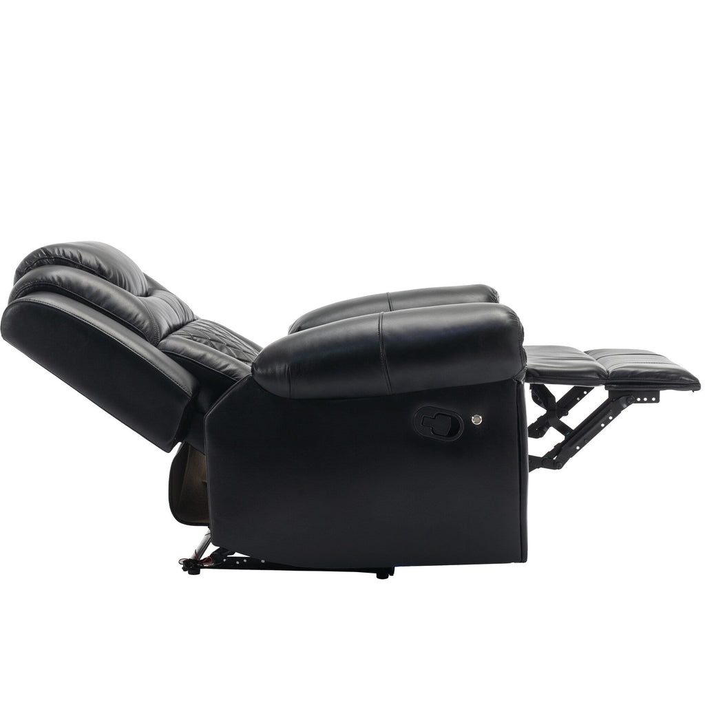 Fauteuil inclinable manuel moderne pour home cinéma avec bande lumineuse LED, dossier réglable et repose-pieds pour salon ou chambre