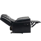 Fauteuil inclinable manuel moderne pour home cinéma avec bande lumineuse LED, dossier réglable et repose-pieds pour salon ou chambre