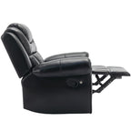 Fauteuil inclinable manuel moderne pour home cinéma avec bande lumineuse LED, dossier réglable et repose-pieds pour salon ou chambre