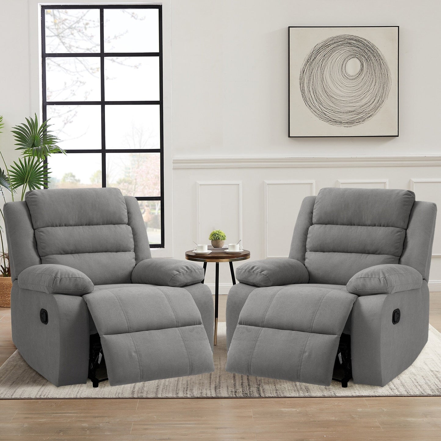 Fauteuil inclinable manuel moderne, canapé en tissu doux pour salon