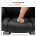 Fauteuil de massage inclinable moderne réglable en cuir PU, pivotant à 360°, avec repose-pieds et télécommande