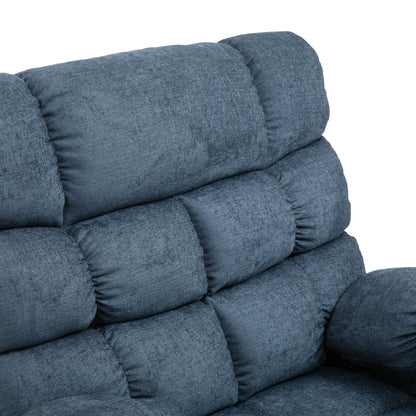 Fauteuil de massage inclinable moderne avec coussins capitonnés et inclinaison manuelle