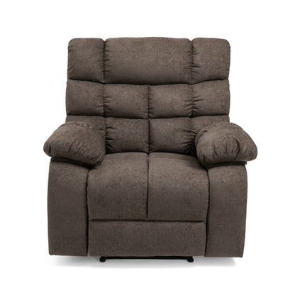 Fauteuil de massage inclinable moderne avec coussins capitonnés et inclinaison manuelle