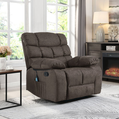 Fauteuil de massage inclinable moderne avec coussins capitonnés et inclinaison manuelle