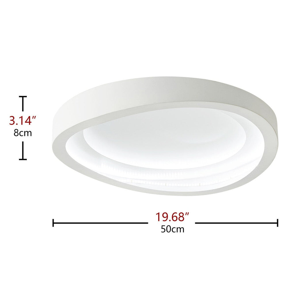 Plafonnier LED encastré blanc mat moderne pour cuisine