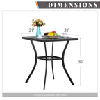 Ensemble de bar de patio moderne en métal MAISON?ARTS avec tabourets pivotants rembourrés