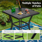 Ensemble de bar de patio moderne en métal MAISON?ARTS avec tabourets pivotants rembourrés