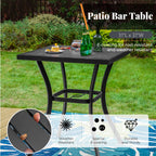 Ensemble de bar de patio moderne en métal MAISON?ARTS avec tabourets pivotants rembourrés