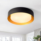 Plafonnier encastré moderne et minimaliste à 2, 3 ou 5 lumières avec abat-jour en métal