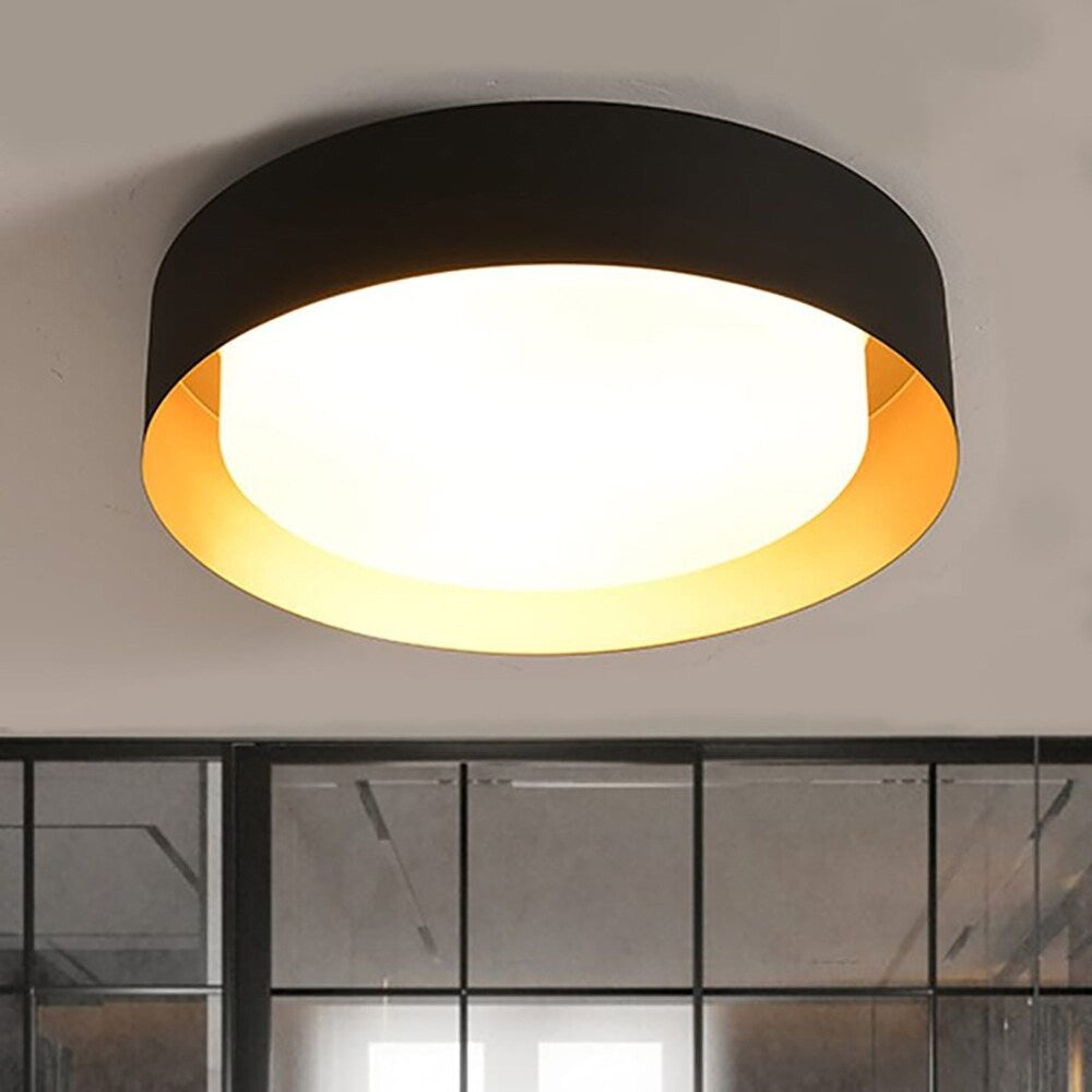 Plafonnier encastré moderne et minimaliste à 2, 3 ou 5 lumières avec abat-jour en métal