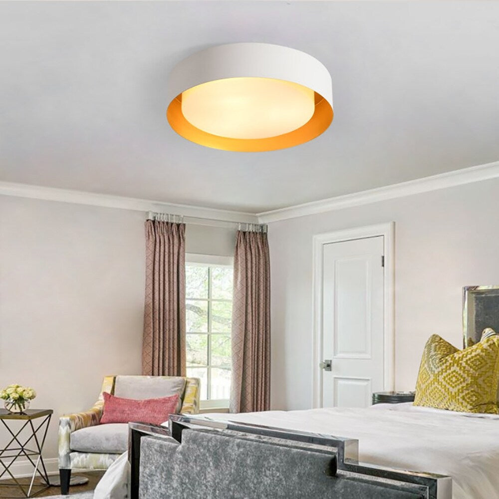 Plafonnier encastré moderne et minimaliste à 2, 3 ou 5 lumières avec abat-jour en métal