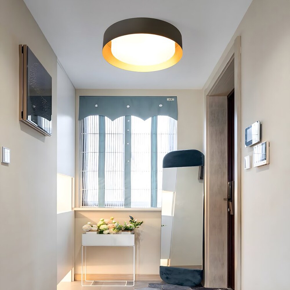 Plafonnier encastré moderne et minimaliste à 2, 3 ou 5 lumières avec abat-jour en métal