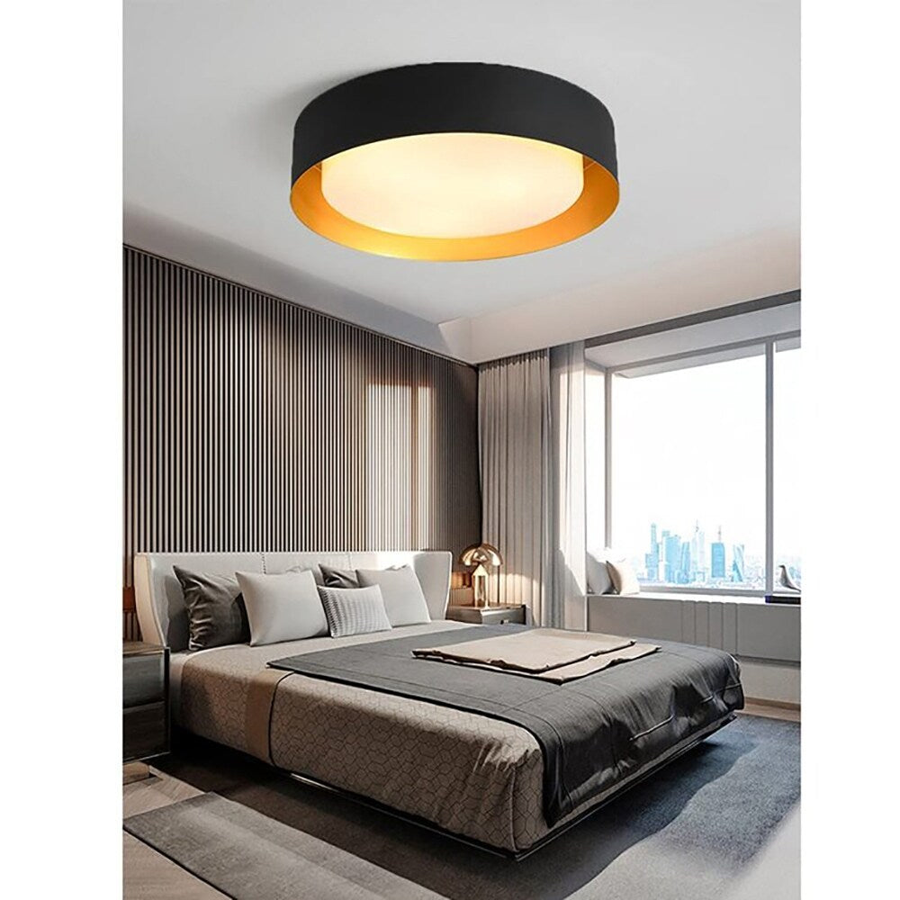 Plafonnier encastré moderne et minimaliste à 2, 3 ou 5 lumières avec abat-jour en métal