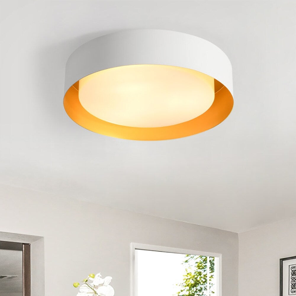 Plafonnier encastré moderne et minimaliste à 2, 3 ou 5 lumières avec abat-jour en métal