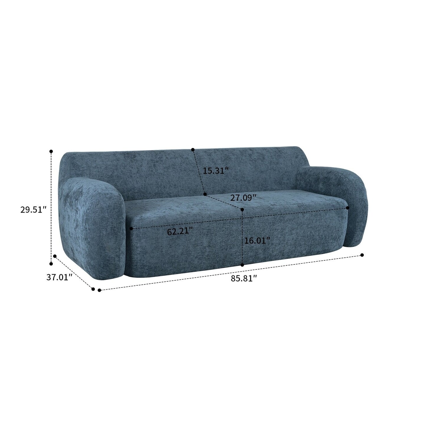 Canapé poire minimaliste moderne avec rembourrage en mousse haute résilience pour chambre à coucher, salon, appartement, dortoir, salon