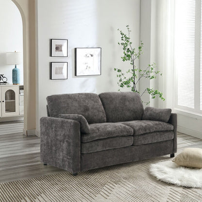 Canapé de salon moderne et minimaliste en tissu chenille rembourré