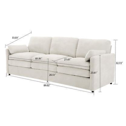 Canapé de salon moderne et minimaliste en tissu chenille rembourré