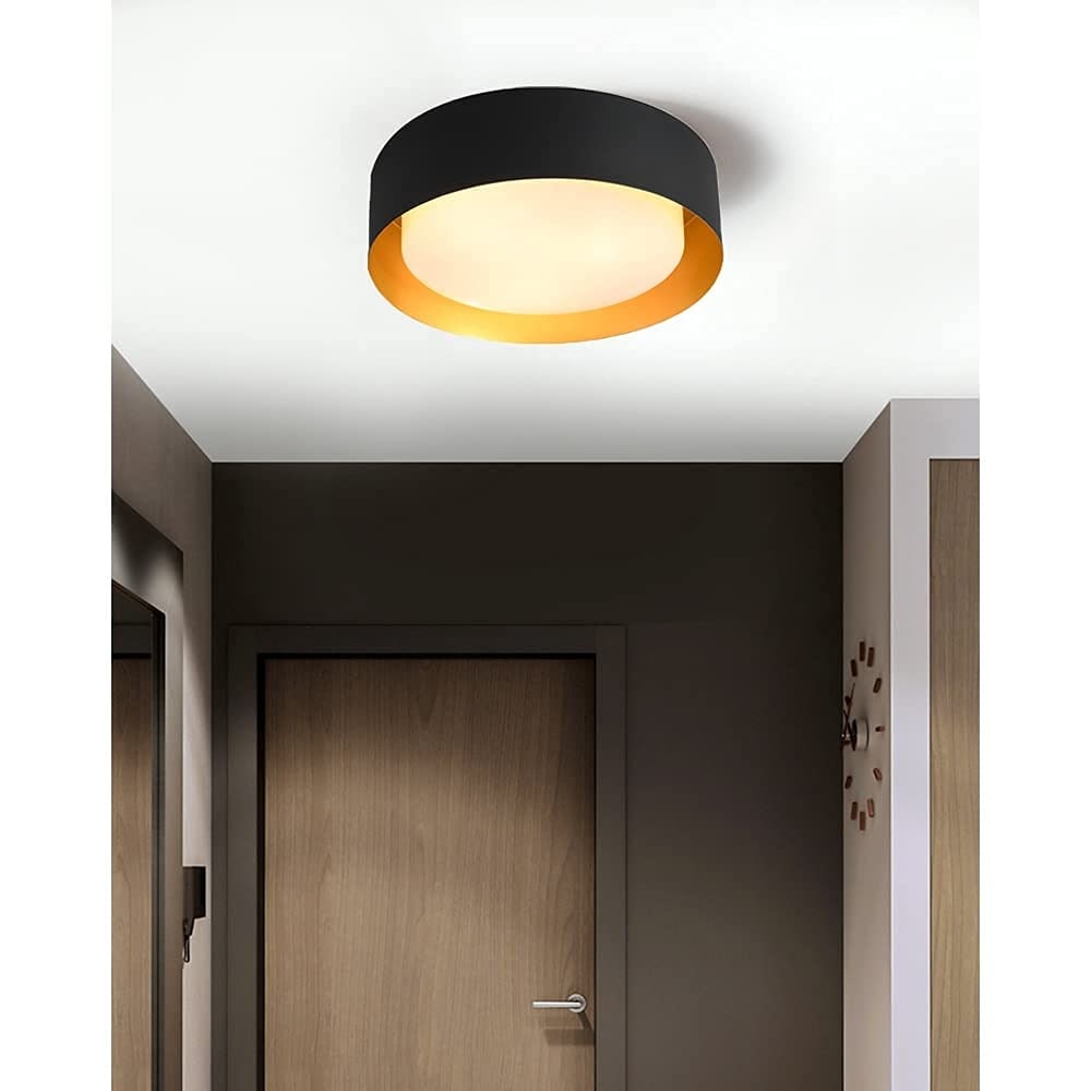 Plafonnier encastré moderne et minimaliste à 2, 3 ou 5 lumières avec abat-jour en métal