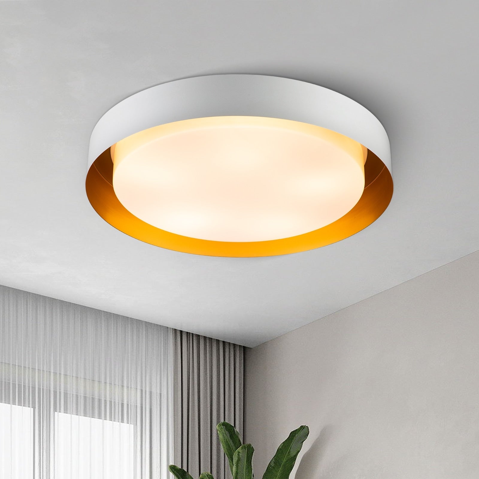 Plafonnier encastré moderne et minimaliste à 2, 3 ou 5 lumières avec abat-jour en métal