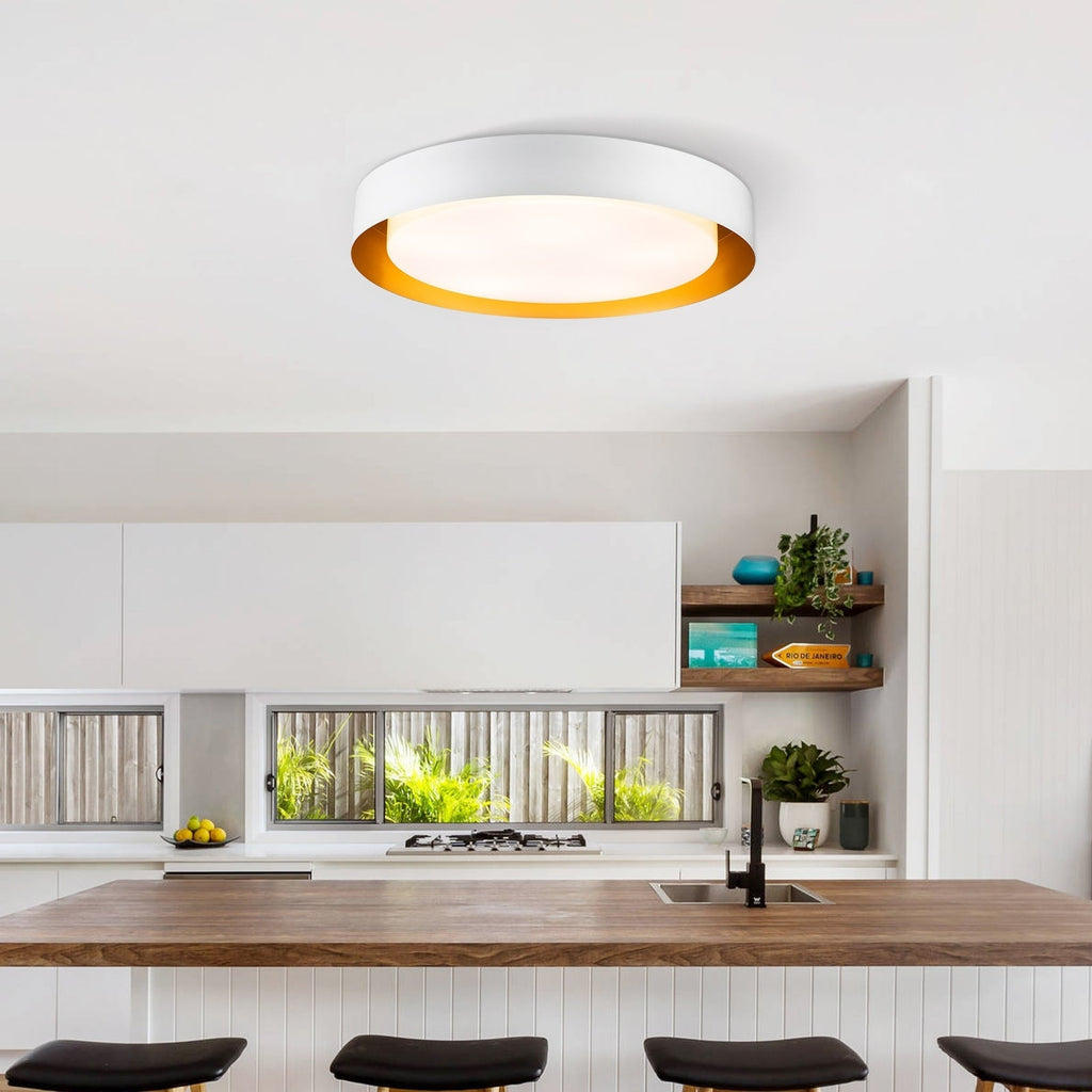 Plafonnier encastré moderne et minimaliste à 2, 3 ou 5 lumières avec abat-jour en métal
