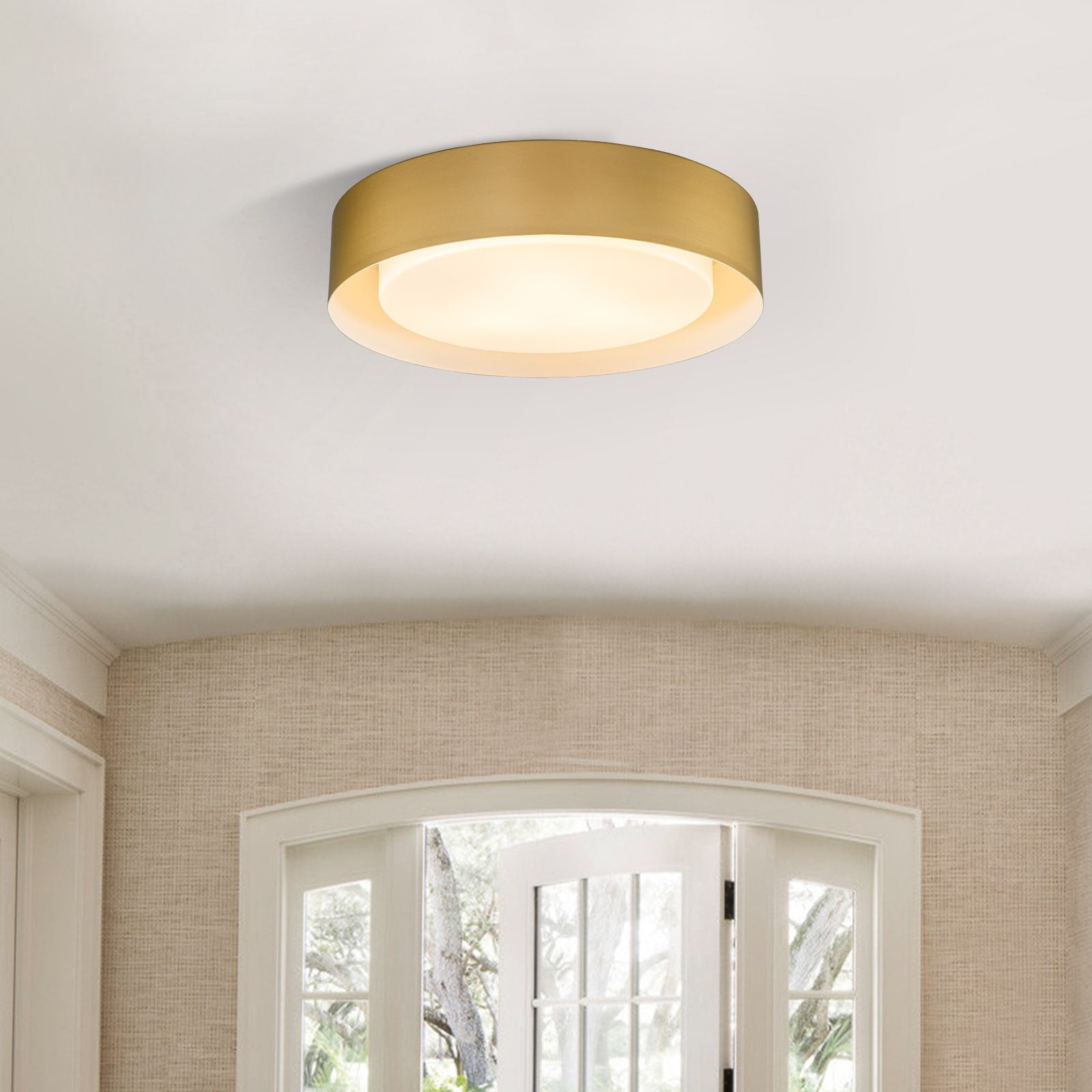 Plafonnier encastré moderne et minimaliste à 2, 3 ou 5 lumières avec abat-jour en métal
