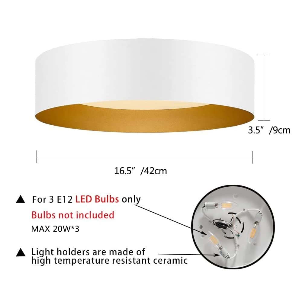 Plafonnier encastré moderne et minimaliste à 2, 3 ou 5 lumières avec abat-jour en métal