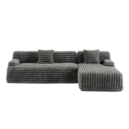 Canapé modulaire moderne Cloud, avec 2 coussins décoratifs, pour le salon