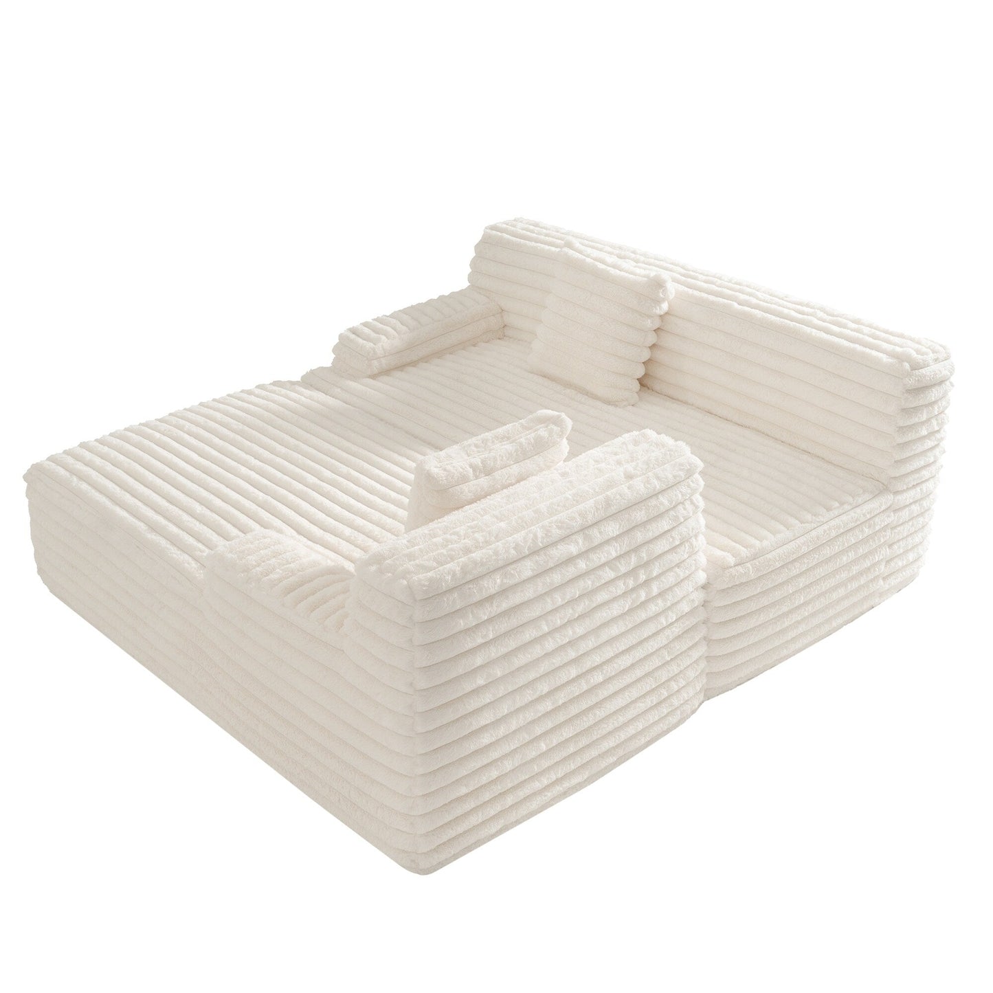 Canapé modulaire moderne Cloud, avec 2 coussins décoratifs, pour le salon