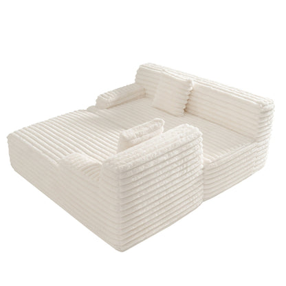 Canapé modulaire moderne Cloud, avec 2 coussins décoratifs, pour le salon