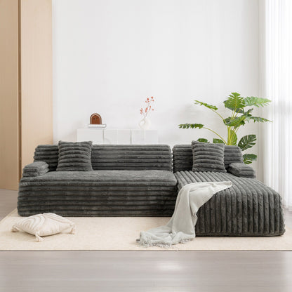 Canapé modulaire moderne Cloud, avec 2 coussins décoratifs, pour le salon