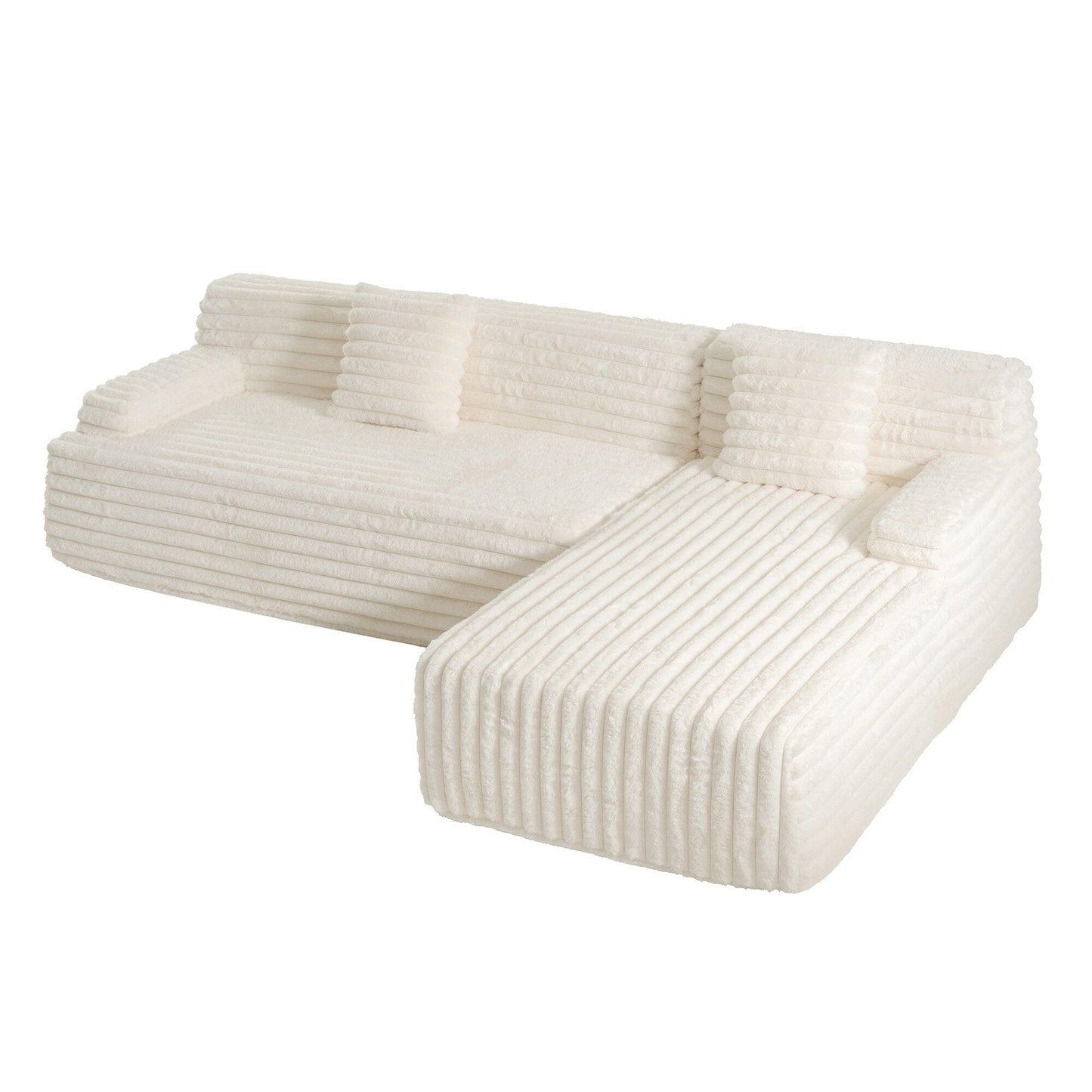 Canapé modulaire moderne Cloud, avec 2 coussins décoratifs, pour le salon
