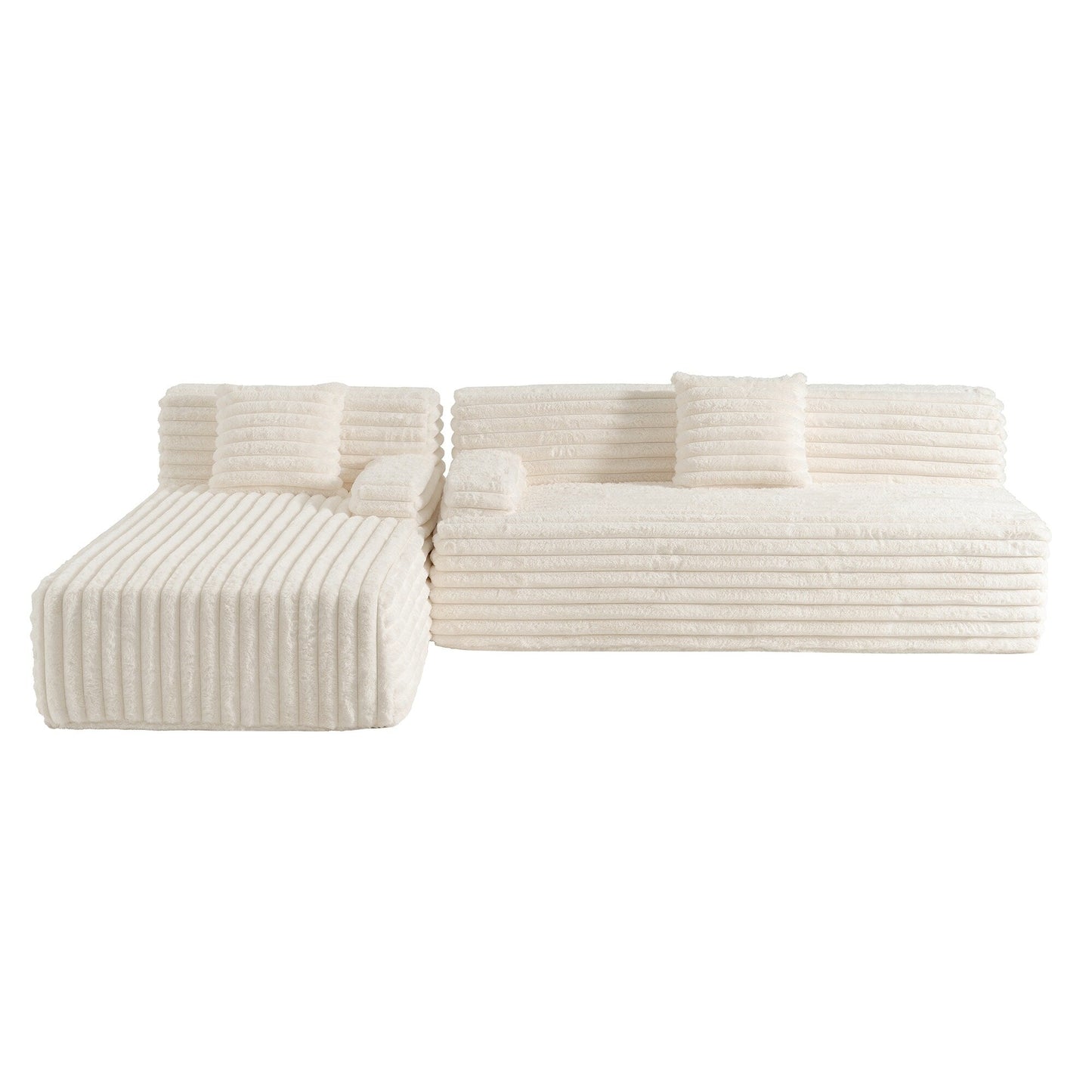 Canapé modulaire moderne Cloud, avec 2 coussins décoratifs, pour le salon