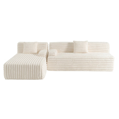 Canapé modulaire moderne Cloud, avec 2 coussins décoratifs, pour le salon