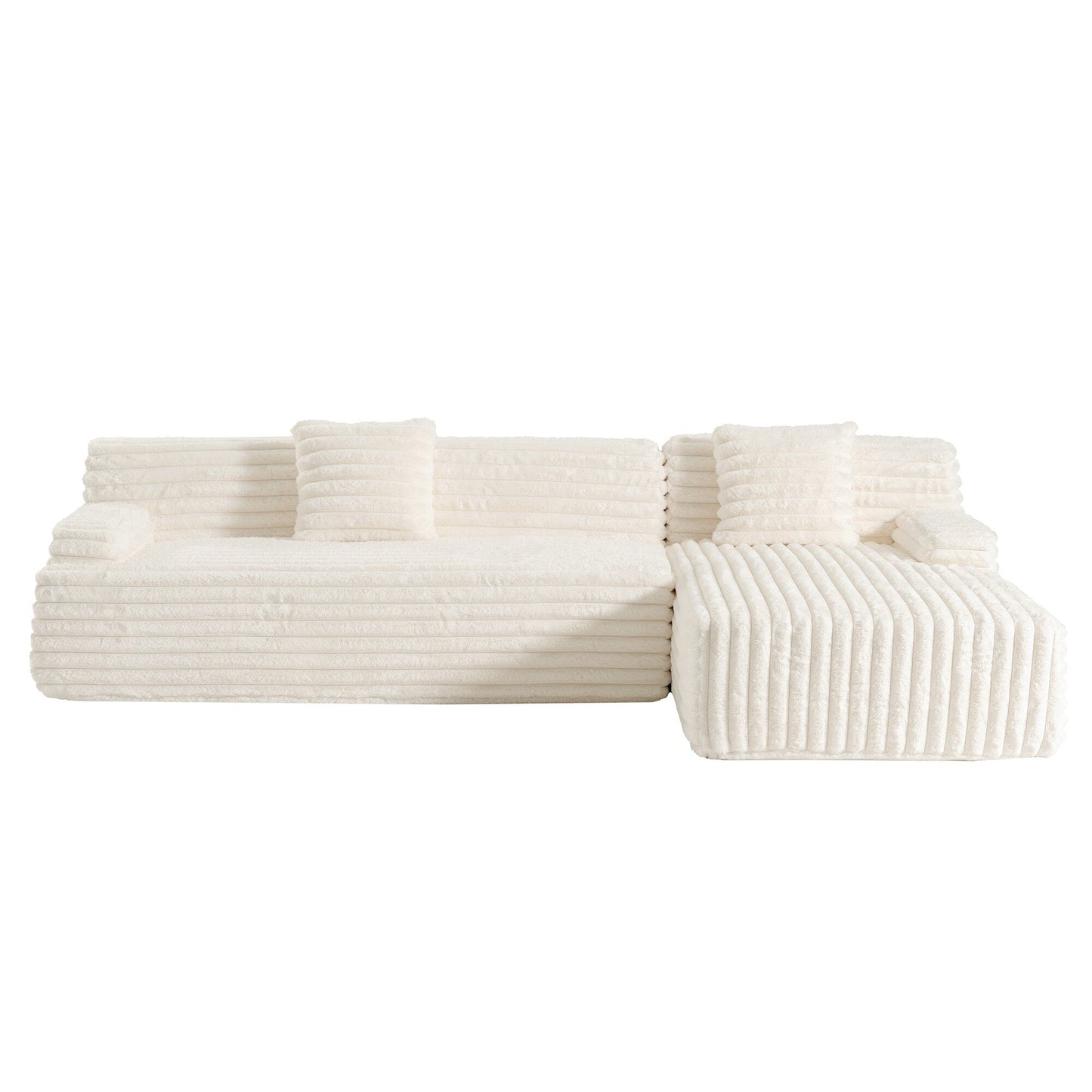 Canapé modulaire moderne Cloud, avec 2 coussins décoratifs, pour le salon